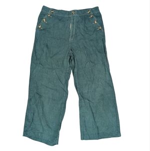 Sundance 100% Linen Pants Green